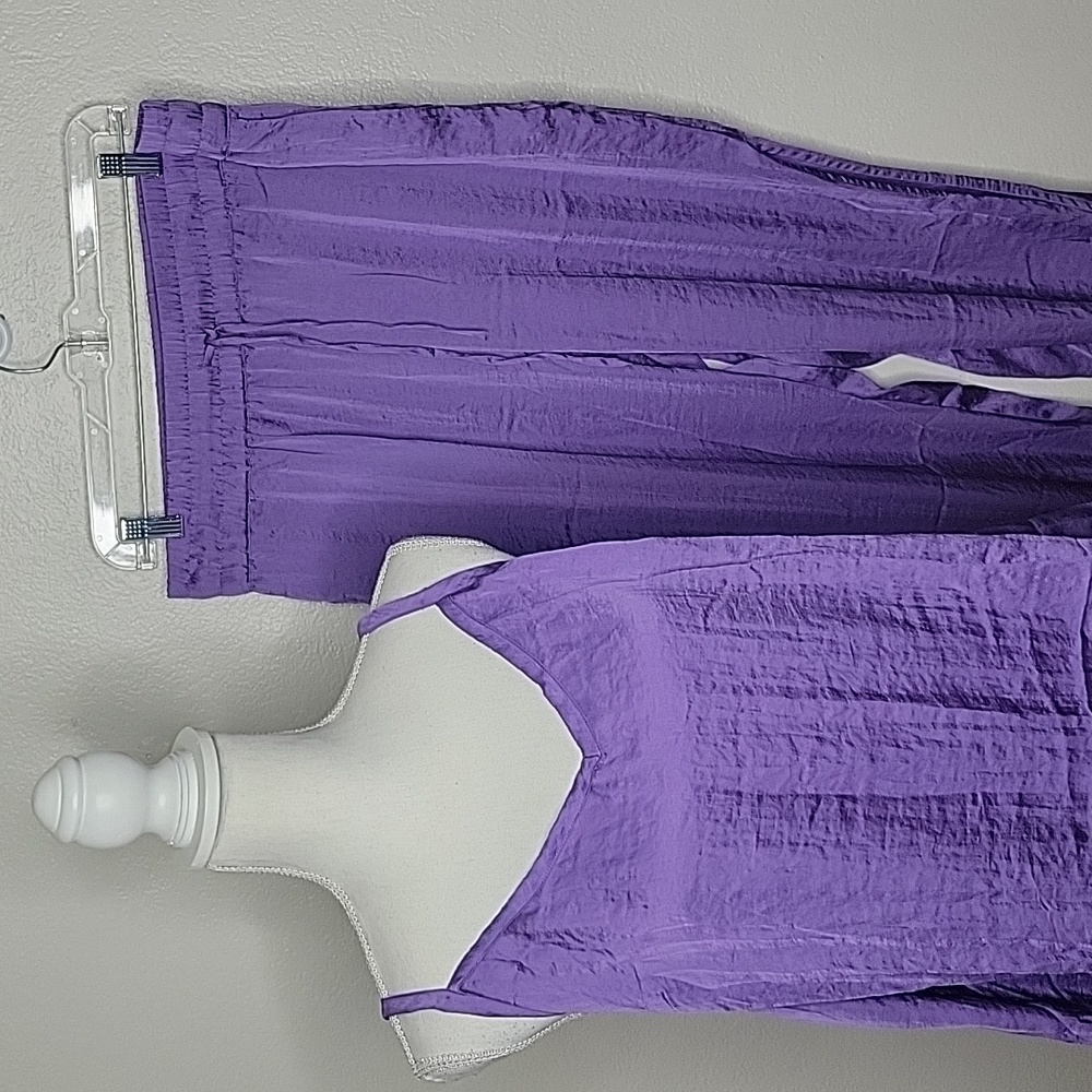 Adore Me Bethany Purple Tank Jogger Lounge Set